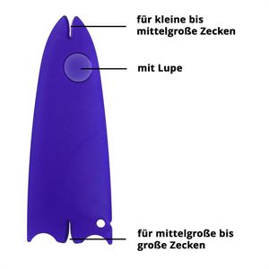 Produktbild für Zeckenkarte Leina-Werke mit Lupe