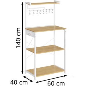 Produktbild für Küchenregal Vasagle KKS014Y02, goldeiche