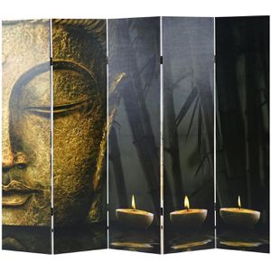 Produktbild für Paravent Mendler Buddha, innen, 5-teilig