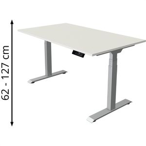 Produktbild für Schreibtisch Kerkmann Move 1 stable, weiß / silber
