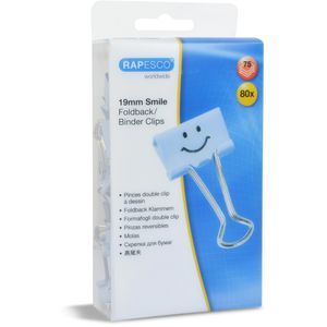Produktbild für Foldbackklammern RAPESCO 1424, Smile, 19mm