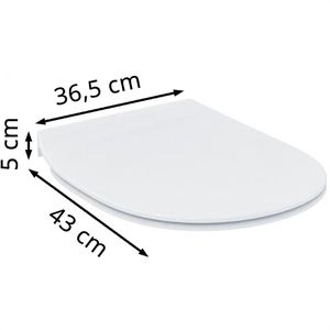 Produktbild für WC-Sitz Ideal-Standard Connect Flat E772401, oval, Duroplast