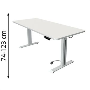 Produktbild für Schreibtisch Kerkmann Move 1 Style, weiß / silber
