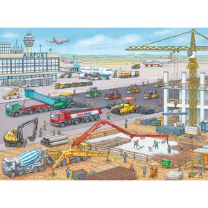 Produktbild für Puzzle Ravensburger 10624, Baustelle am Flughafen