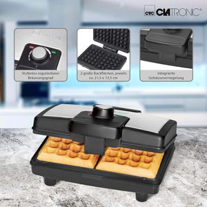 Produktbild für Waffeleisen Clatronic WA 3606 Waffelautomat, 800 W