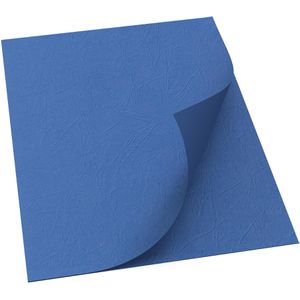 Renz Deckblätter A4, Lederkarton, 100 Stück, blau , 100 Stück