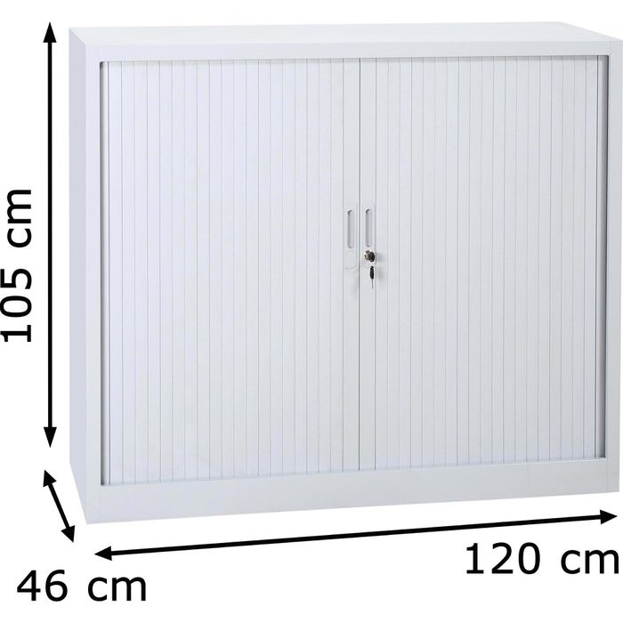 G-Office Rollladenschrank SDC.1012, aus Metall, abschließbar, 120 x 105