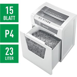 Produktbild für Aktenvernichter Leitz 8003 IQ Office P4, weiß