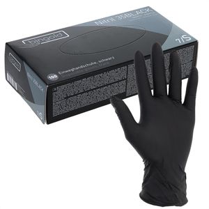 Produktbild für Einmalhandschuhe bingold Nitril 35BLACK, schwarz, 100 Stück