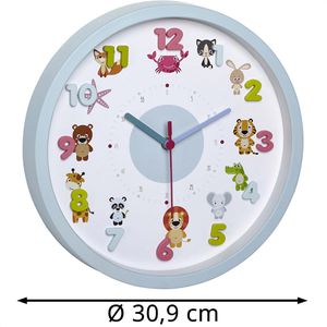 Produktbild für Wanduhr TFA 60.3051.14 Little Animals, Kunststoff, Quarzuhr