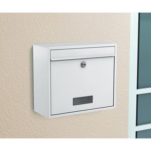 Produktbild für Briefkasten BASI BK 900, weiß, aus Stahl
