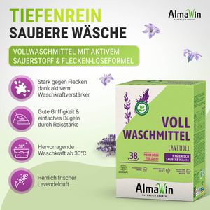 Produktbild für Waschmittel AlmaWin Konzentrat Lavendelduft, vegan