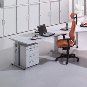 Produktbild für Rollcontainer Hammerbacher O-Serie, aus Holz, lichtgrau