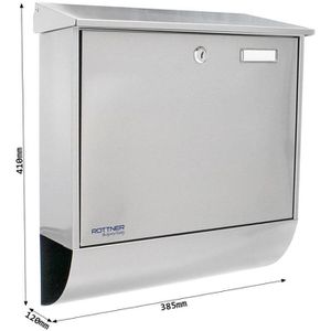 Produktbild für Briefkasten Rottner T06330, Expo Inox, silber, aus Edelstahl