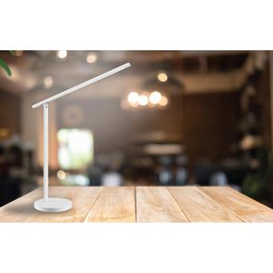 Produktbild für Schreibtischlampe Hansa Halo, weiß, LED, dimmbar