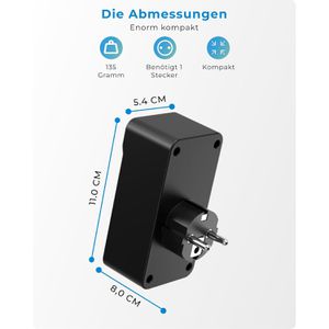 Produktbild für Steckdosenadapter Voomy Split X2S, mit Überspannungsschutz