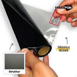 Produktbild für Fensterfolie Marapon M9020S schwarz, selbstklebend