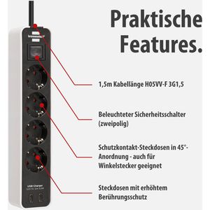 Produktbild für Steckdosenleiste Brennenstuhl Ecolor, 1,5m
