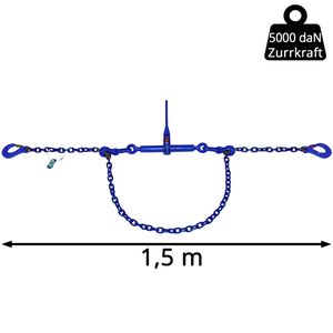 Produktbild für Zurrkette SAS 1430014, mit Gabelkopfhaken &amp; Ratschspanner