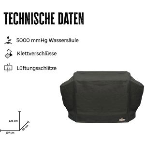 Produktbild für Grillabdeckung Grillfürst 17-016, aus Gewebematerial, schwarz