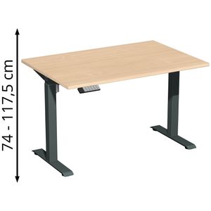 Produktbild für Schreibtisch Geramöbel Elevate Home, buche / anthrazit