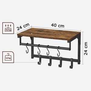 Produktbild für Wandgarderobe Vasagle LCR103B01, Metall / Holz