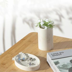 Produktbild für Badaccessoires-Set Navaris Marble, 3-teilig