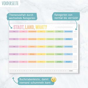 Produktbild für Spielblock Häfft 6919-3, Stadt Land What