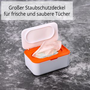 Produktbild für Feuchttücherbox Böttcher-AG weiß / orange