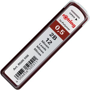 Druckbleistiftminen Rotring S0312630, 2B