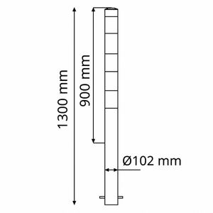 Produktbild für Absperrpfosten Schake 491B, rot/weiß, aus Metall