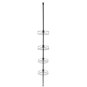 Produktbild für Duschablage Wenko Teleskopregal Dolcedo, schwarz