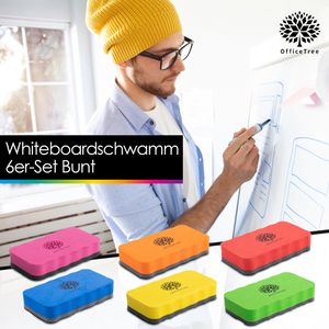 Produktbild für Tafelwischer OfficeTree magnetisch, 6 Stück