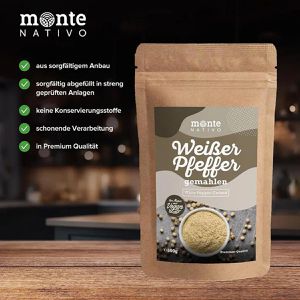 Produktbild für Pfeffer Monte-Nativo Premium Qualität, gemahlen, weiß