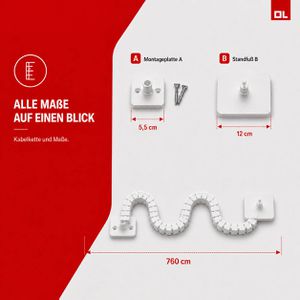 Produktbild für Kabelführung Oskar-Lehmann KUBA Slim Line, zum Anschrauben
