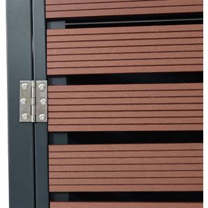 Produktbild für Mülltonnenbox Mendler HWC-K14, WPC/Metall