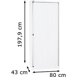 Produktbild für Rollladenschrank Bisley ET408194S, aus Metall
