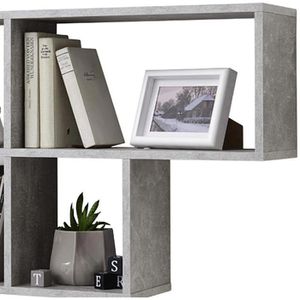 Produktbild für Wandregal FMD-Möbel Nora, 270-001, beton / weiß