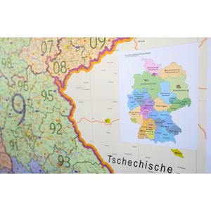 Produktbild für Deutschlandkarte GeoMetro XL Postleitzahlenkarte, rahmenlos