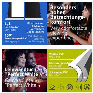 Produktbild für Beamer-Leinwand ESMART Professional TATENSO Tension