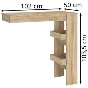 Produktbild für Bartisch vidaXL 811784, sonoma eiche