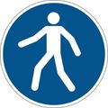 Hinweisschild Durable ISO 7010 M024, Folie Ø 43 cm, Bodenmarkierung, Fußgängerweg benutzen