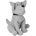 Türstopper Relaxdays aus Stoff, Hund grau, 19 x 28 x 23cm