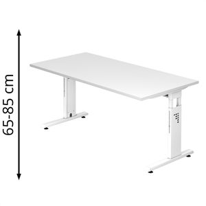 Produktbild für Schreibtisch Hammerbacher O-Serie, weiß / weiß