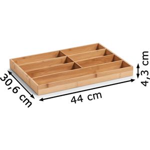 Produktbild für Besteckkasten Zeller 25349, braun, aus Bambus