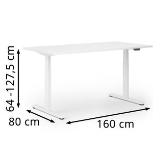 Produktbild für Schreibtisch Actiforce Pro 1050 lite, weiß / weiß