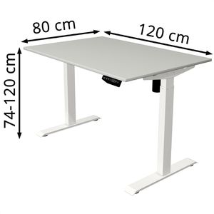 Produktbild für Schreibtisch Kerkmann Move 1, lichtgrau / weiß
