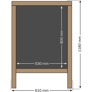 Produktbild für Kreidetafel Böttcher-AG schwarz