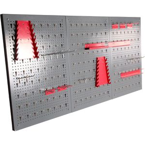 Werkzeugwand Ondis24 5322, 3-teilig, grau, aus Metall