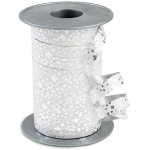 Geschenkband Präsent Glitter Star, silber